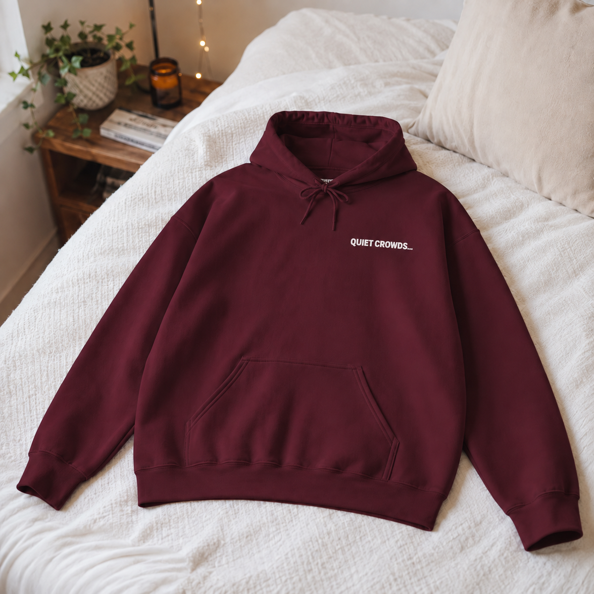 Member of the Quiet Crowds Hoodie — White Print