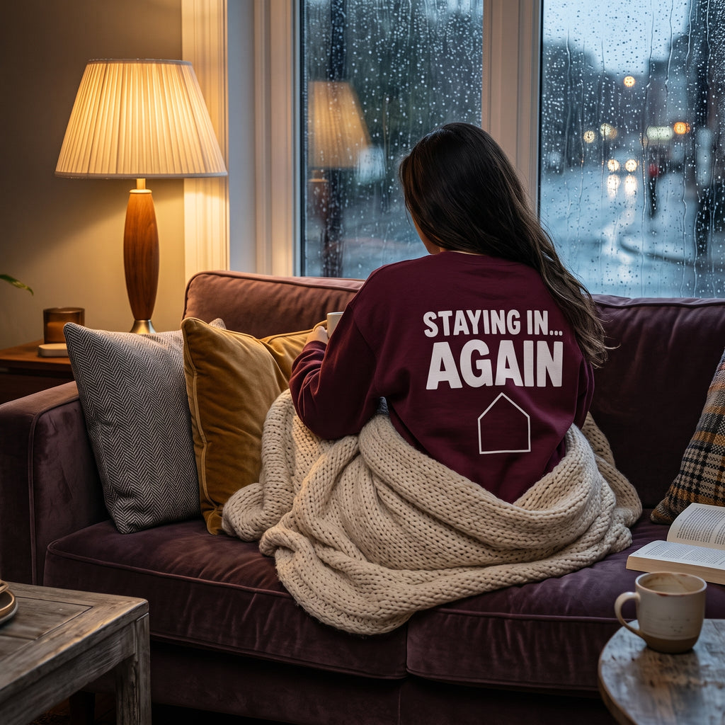 STAYING IN... AGAIN Crewneck Sweatshirt