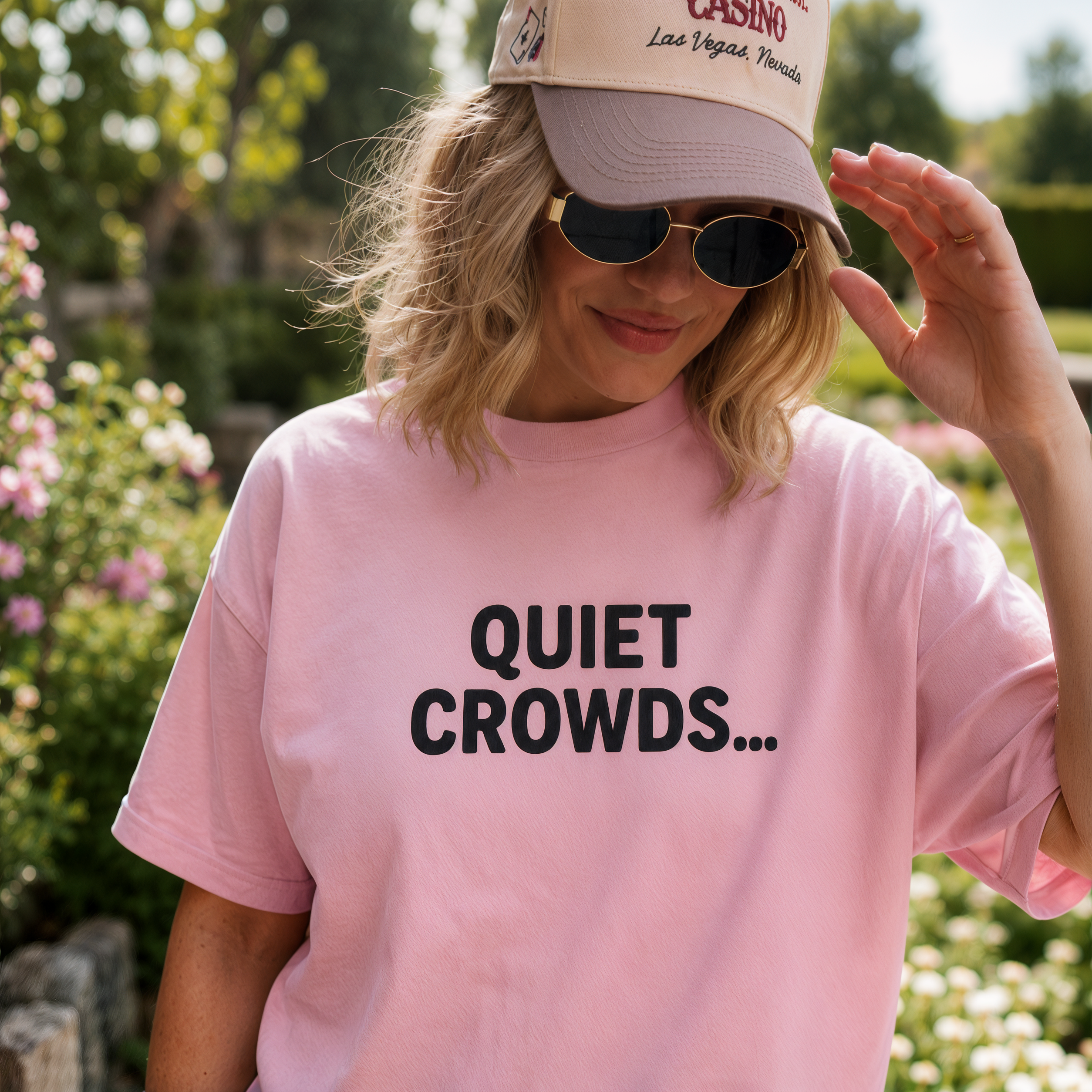 Quiet Crowds Wordmark — Black Print Tee