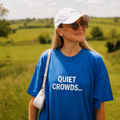 Quiet Crowds Wordmark — White Print Tee